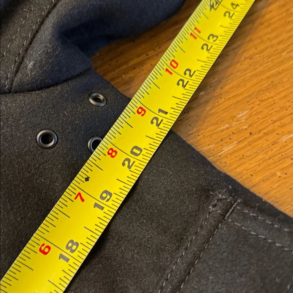 Express Men’s Wool Blend Winter Bomber Jacket Sz Small w/ Detachable Collar EUC